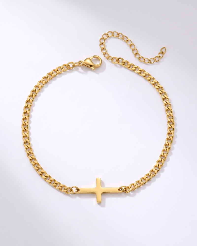 Cross Bracelet Gold